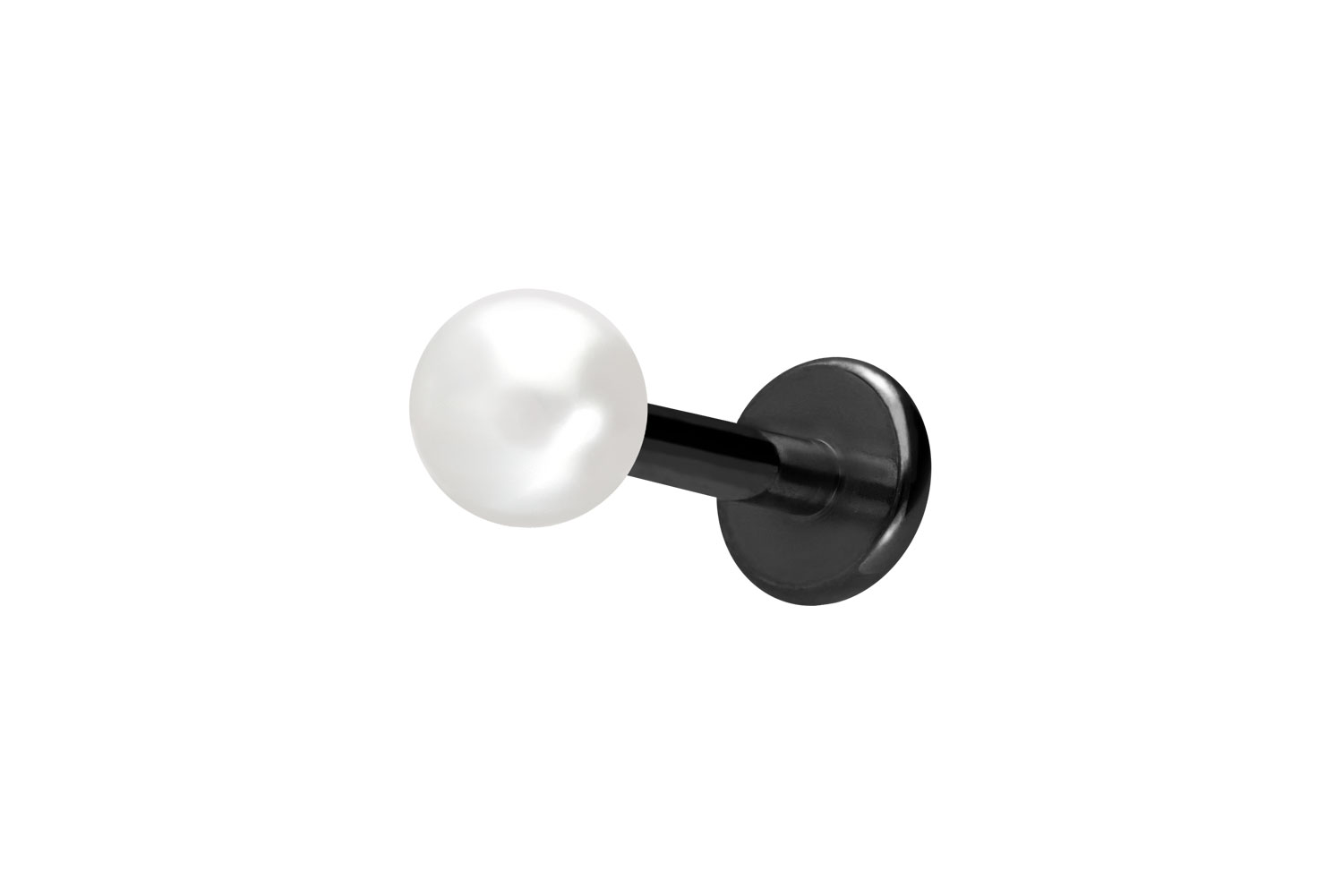 Titan Labret Piercing mit Innengewinde SYNTHETISCHE PERLE